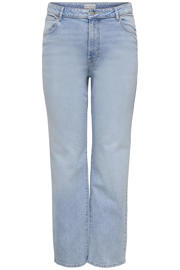 thumbnail: ONLY CARMAKOMA Cartokyo Hw Straight Jeans Dnm Nov high waist straight leg jeans light blue denim