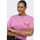 ONLY CARMAKOMA T-shirt met backprint roze