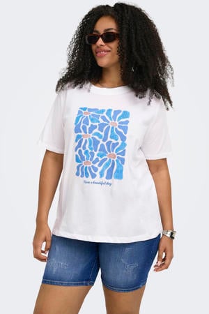 T-shirt met backprint wit