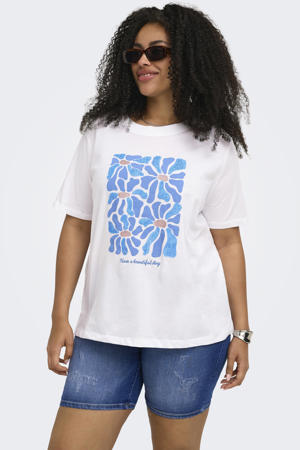 T-shirt met backprint wit