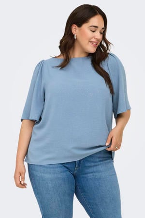 glitter top lichtblauw