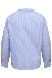 thumbnail: ONLY CARMAKOMA blouse met krijtstreep blauw
