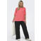 ONLY CARMAKOMA glitter top koraalrood