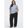 ONLY CARMAKOMA top broderie blauw
