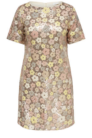 gebloemde middellange jurk multi