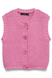 thumbnail: VERO MODA gebreid vest roze