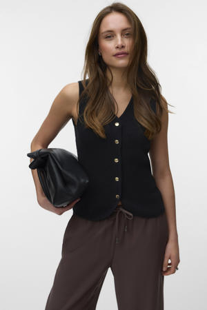 vest gebreid zwart