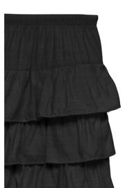 thumbnail: Zwarte dames VERO MODA korte rok van viscose met regular waist, elastische tailleband met koord en effen