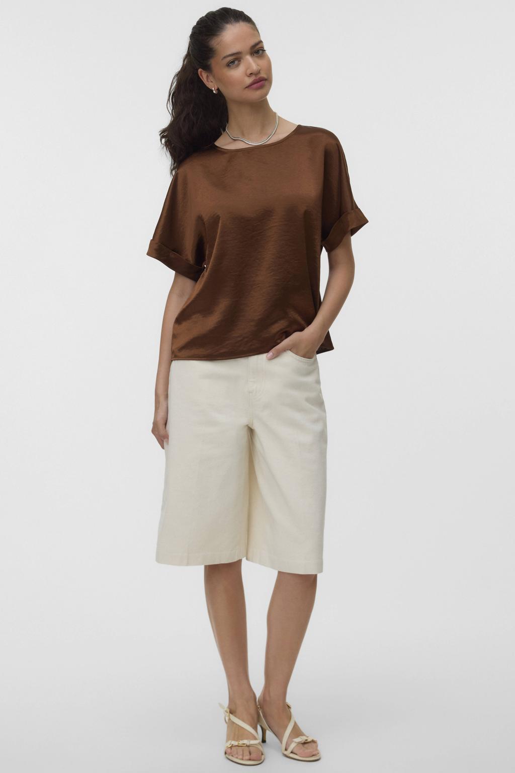 VERO MODA top donkerbruin