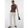 VERO MODA top met stippen donkerbruin