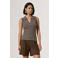VERO MODA gestreepte top donkerbruin