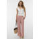VERO MODA wide leg high waist casual broek terra