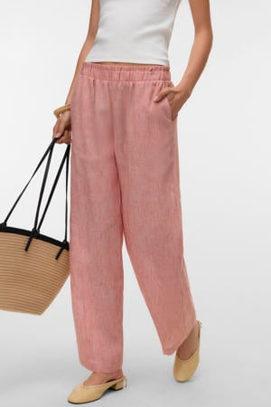 wide leg high waist casual broek terra