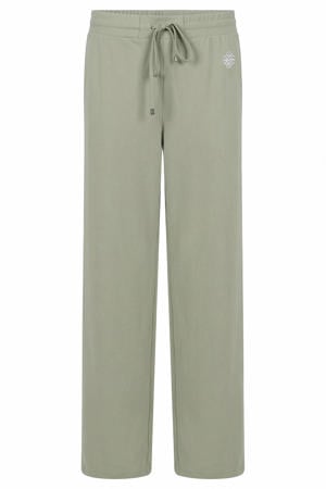 regular high waist casual broek groen