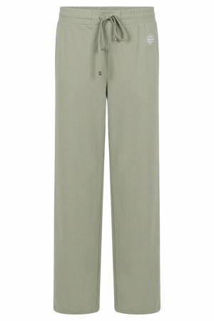 regular high waist casual broek groen