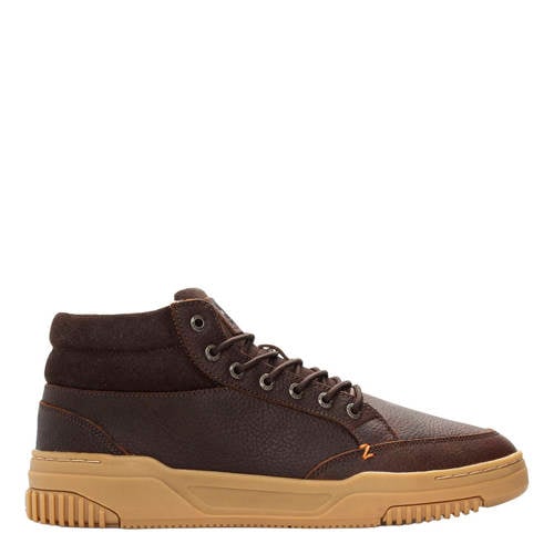 HUB Mark 2.1 leren sneakers donkerbruin