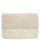Manfield suede clutch ecru