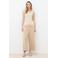 Caroll singlet zand rib gebreid