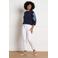 LOLALIZA gebloemde sweater blauw