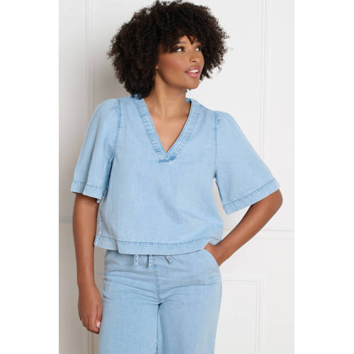 LOLALIZA top light blue denim afbeelding