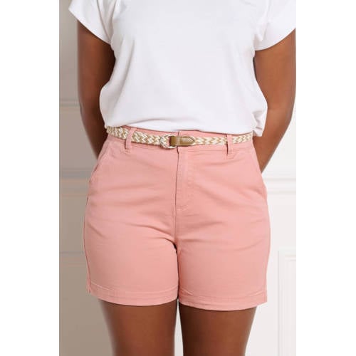 LOLALIZA slim regular waist chino short lichtroze afbeelding