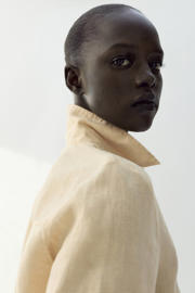 thumbnail: Mango blouse linnen lichtgeel