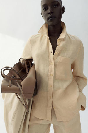 blouse linnen lichtgeel
