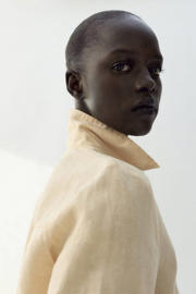 thumbnail: Mango blouse linnen lichtgeel