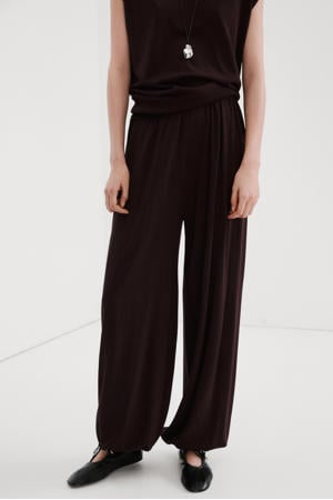 barrel regular waist casual broek donkerrood