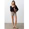 MANGO TEEN low waist short grey denim