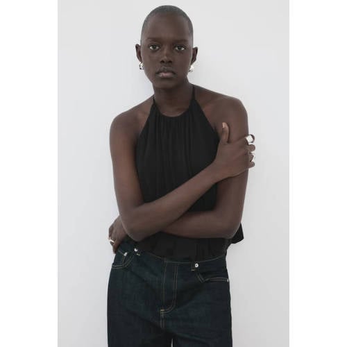 Mango halterbody zwart afbeelding