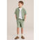 WE Fashion casual overhemd met textuur groen