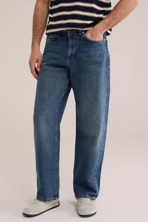 barrel jeans donkerblauw