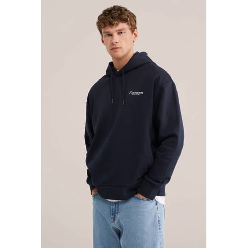 WE Fashion hoodie met backprint donkerblauw afbeelding