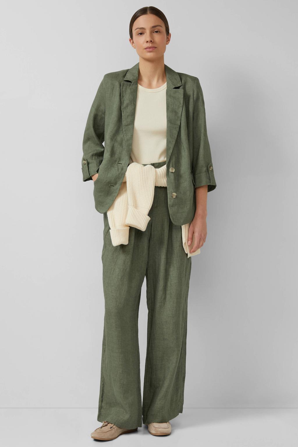 s.Oliver regular blazer met linnen