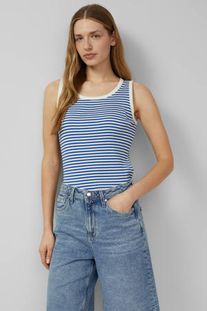gestreepte top blauw