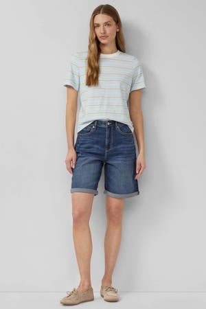 high waist regular fit jeans dark blue denim