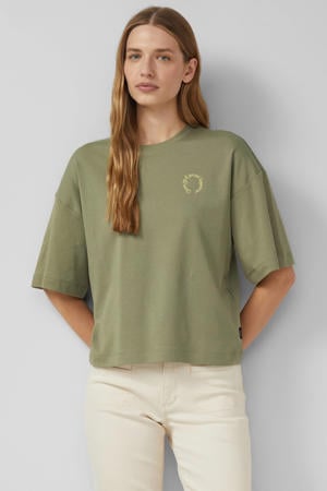 T-shirt olijfgroen