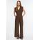 comma jumpsuit donkerbruin