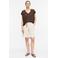 comma regular high waist chino short ecru
