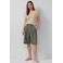 s.Oliver wide leg high waist bermuda short met linnen kaki