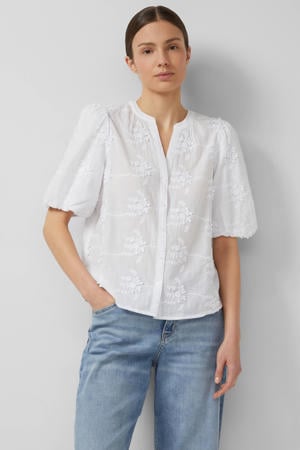 geborduurde blouse wit