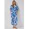 s.Oliver wide leg high waist culotte blauw met textuur