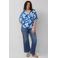 s.Oliver Curve gebloemde top blauw