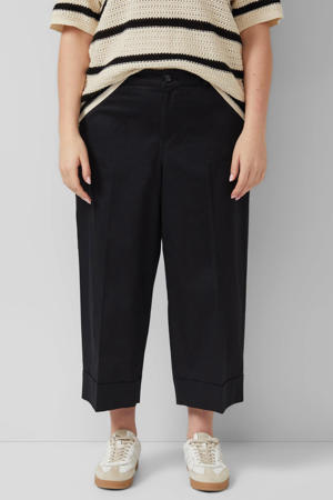 wide leg high waist culotte zwart