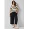 s.Oliver Curve wide leg high waist culotte zwart