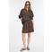 comma high waist short donkerbruin