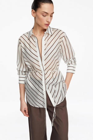 gestreepte blouse wit