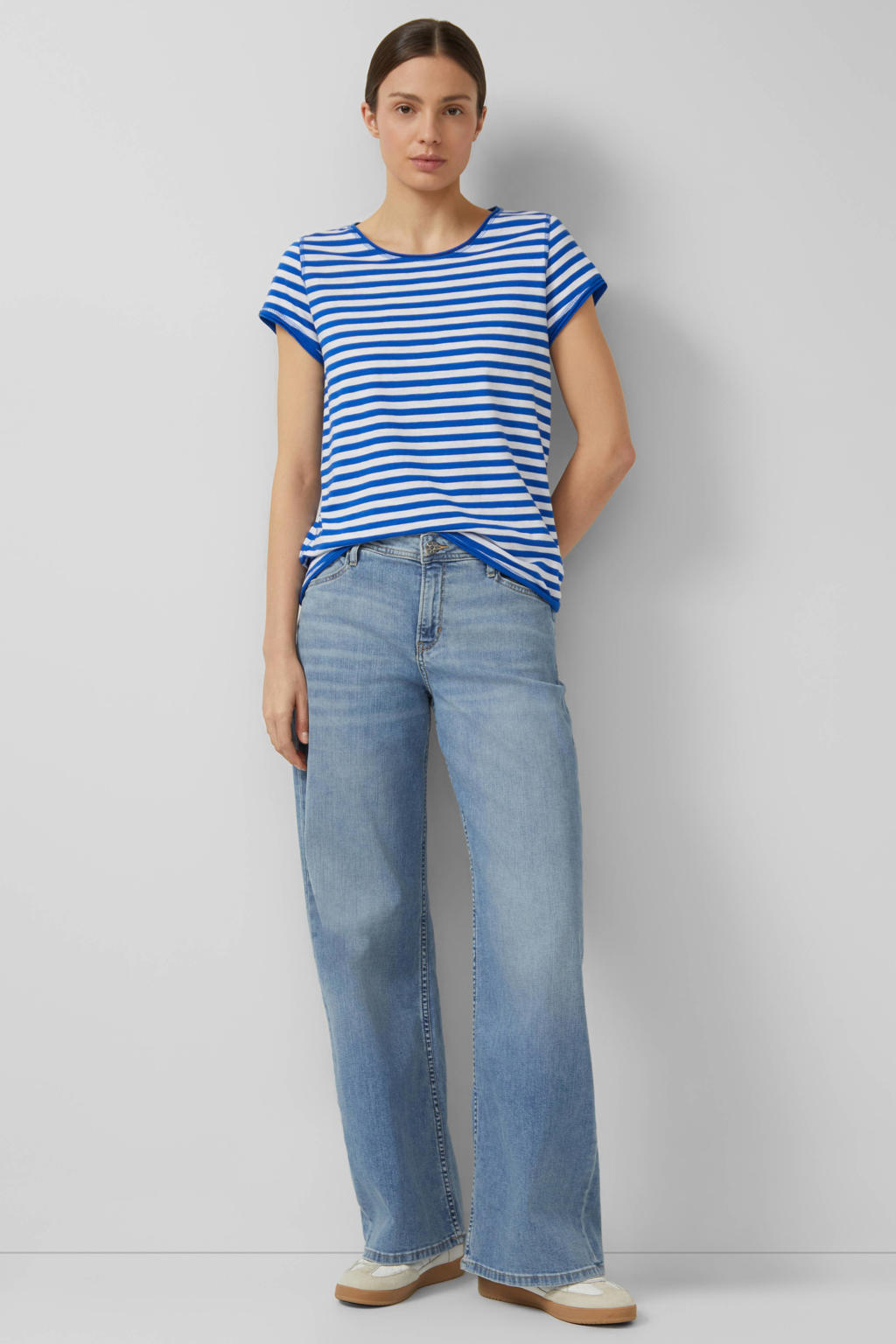 s.Oliver gestreepte top blauw