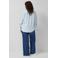 s.Oliver Curve blouse met linnen lichtblauw